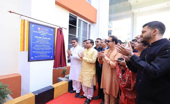 Tripura CM Dr. Manik Saha inaugurates new infrastructure of Techno India University, Tripura.